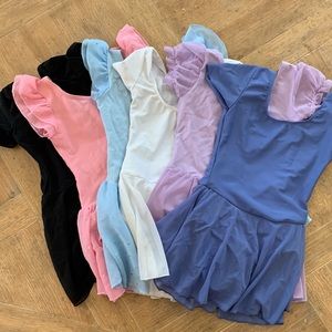 Little Girls’ Ballet Leotards (6 in all) various colors